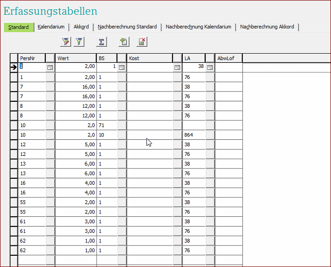 Standarderfassung