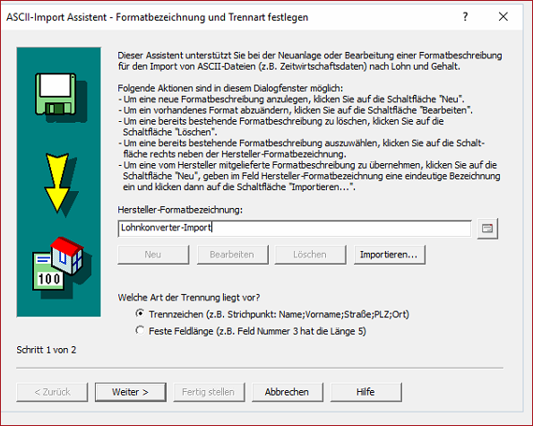 ASCII-Import-Assistent